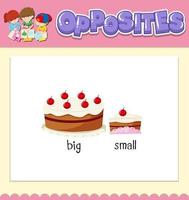 Opposite words for big and small vector