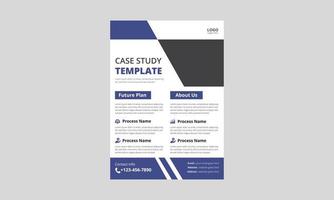 Case study flyer template design. Corporate Business Case Study Template. cover, leaflet, a4 size, flyer, print ready, brochure design vector