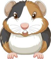 A Cute guinea pig on white background vector