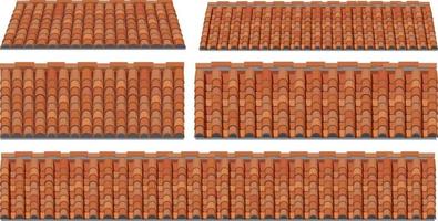 Roof designs on white background vector