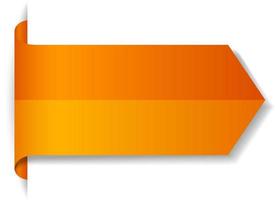 Orange banner design on white background vector