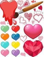 Valentine theme with many hearts vector