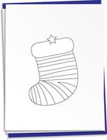 Hand drawn sock on paper vector