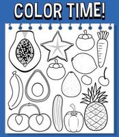 Colouring worksheet for student vector