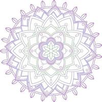 Vintage mandala with thin lines vector