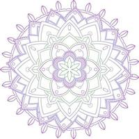 Vintage mandala with thin lines vector