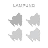 mapa de la provincia de lampung vector.eps vector