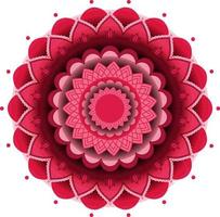 Vintage mandala with thin lines vector