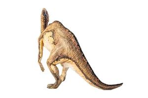parasaurolophus, dinosaurio sobre fondo blanco. foto