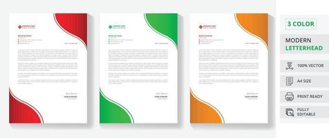 minimalist style company letterhead template vector