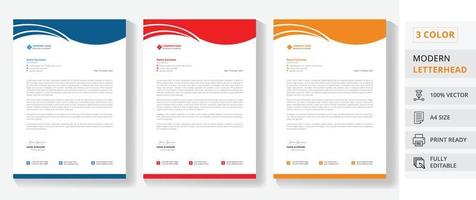 letterhead design template for corporate business vector