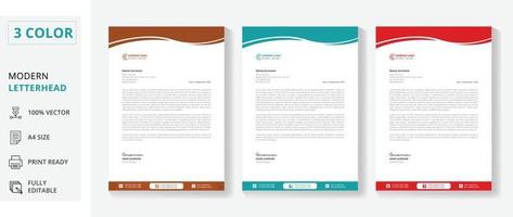 minimalist corporate letterhead design vector
