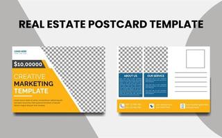 modern real estate postcard design template vector