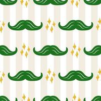 Seamless St. Patrick's Day pattern of Irish symbols vector