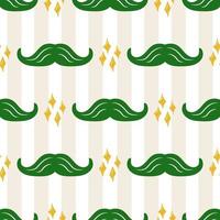 Seamless St. Patrick's Day pattern of Irish symbols vector