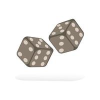 Dice, two cubes for gambling or divination vector