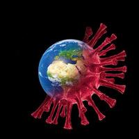 Corona virus crisis around the world. 3d illustration photo