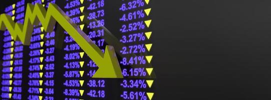 Econimical crisis concept. Spread in the world, economy is down. 3d illustration photo