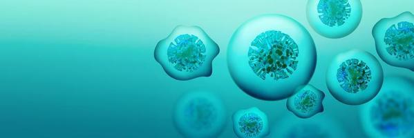 Corona virus background, pandemic risk concept. 3D illustration photo