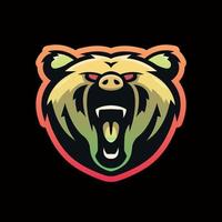 bear mascot logo template vector