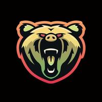 bear mascot logo template vector