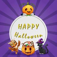 Illustration of Happy Halloween Text background vector