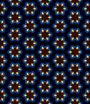 Blue, red and yellow color seamless pattern texture and template. Multicolored. Colorful ornamental graphic design. vector