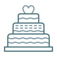 Wedding Cake Line Two Color Icon vector