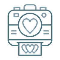 Wedding Camera Line Two Color Icon vector