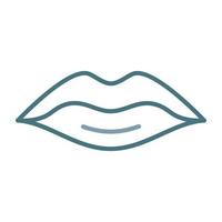 Lips Line Two Color Icon vector