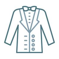 Wedding Men Suit Line Two Color Icon vector