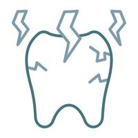 Toothache Line Two Color Icon vector