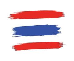 Flag of Thailand. Flag in grungy style. Independence Thai Day. vector EPS Illustration.