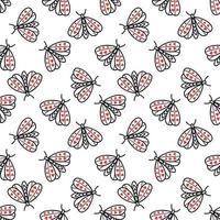 Seamless pattern with butterflies and moths vector