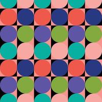 Geometric seamless background in retro style vector