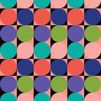 Geometric seamless background in retro style vector