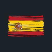 trazos de pincel de la bandera de españa. bandera nacional vector