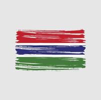 trazos de pincel de bandera de gambia. bandera nacional vector