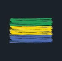 Gabon Flag Brush vector