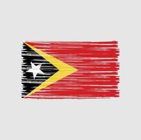 Timor Leste Flag Brush vector