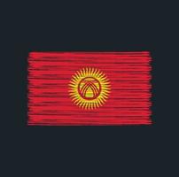 Kyrgyzstan Flag Brush. National Flag vector