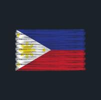 Philippines Flag Brush. National Flag vector