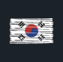 South Korea Flag Brush vector