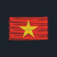 cepillo de bandera de vietnam vector