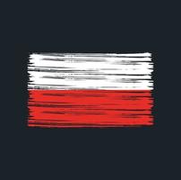 pincel de bandera de polonia vector