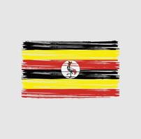 Uganda Flag Brush vector