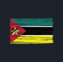 pincel de bandera de mozambique vector