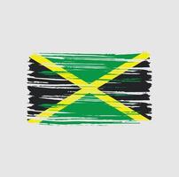 trazos de pincel de la bandera de jamaica. bandera nacional vector