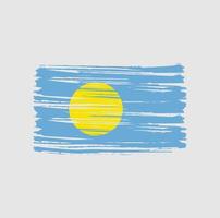 Palau Flag Brush Strokes. National Flag vector