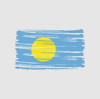 Palau Flag Brush Strokes. National Flag vector